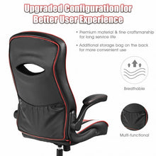 Load image into Gallery viewer, 360 Degree Swivel Rocking Racing Style Gaming Chair-Red
