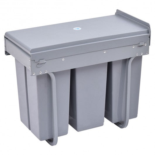 8 gal 3 Compartment Pull Out Recycling Waste Bin