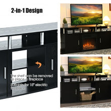 Load image into Gallery viewer, 63&quot; TV Entertainment Console Center with 2 Cabinets-Black
