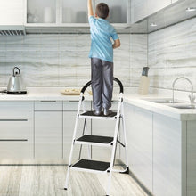 Load image into Gallery viewer, Heavy Duty Industrial Lightweight Folding Stool 3 Step Ladder

