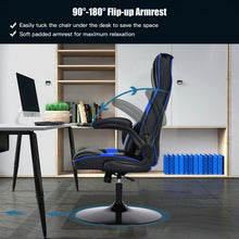 Load image into Gallery viewer, Rocking Gaming Chair Height Adjustable Swivel Racing Style Rocker -Blue
