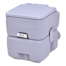 Load image into Gallery viewer, 5 Gallon 20 L Outdoor / Indoor Potty Commode Portable Flush Toilet-Gray
