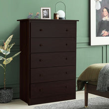 Load image into Gallery viewer, Functional Storage Organized Dresser with 5 Drawer-Espresso
