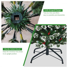 Load image into Gallery viewer, 6 ft Snow Flocked Artificial Christmas Hinged Tree

