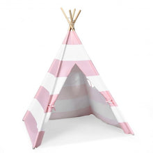 Load image into Gallery viewer, 5' White &amp; Pink Portable Indian Children Sleeping Dome Play Tent
