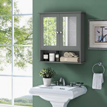 Load image into Gallery viewer, Bathroom Wall Mount Mirror Cabinet Organizer-Gray

