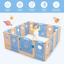 Load image into Gallery viewer, 18-Panel Foldable Baby Playpen Kids Activity Center with Lockable Door
