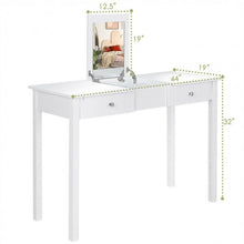Load image into Gallery viewer, Vanity Dressing Table with 1 Mirror and 2 Drawers
