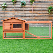 Load image into Gallery viewer, Two-Story Wooden Rabbit Hutch Pet House with Tray
