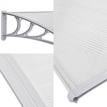 Load image into Gallery viewer, 40&quot; x 40&quot; Outdoor Polycarbonate Front Door Window Awning Canopy-Gray

