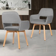 Load image into Gallery viewer, Set of 2 Modern Accent Armchairs-Gray

