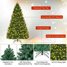 Load image into Gallery viewer, 8&#39; PVC Artificial Christmas Tree with LED Lights-8&#39;
