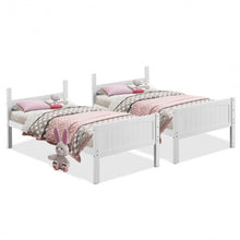 Load image into Gallery viewer, Wooden Bunk Beds Convertable 2 Individual Beds-White
