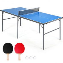 Load image into Gallery viewer, 6�x3� Portable Tennis Ping Pong Folding Table
