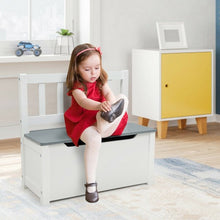 Load image into Gallery viewer, 4 PCS Kids Wood Table Chairs Set -Gray
