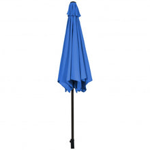 Load image into Gallery viewer, 10 ft Outdoor Market Patio Table Umbrella Push Button Tilt Crank Lift-Blue
