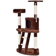 Load image into Gallery viewer, 48&quot; Activity Tower Perches Scratching Posts Cat Tree-Brown
