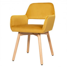 Load image into Gallery viewer, Set of 2 Modern Accent Armchairs-Yellow
