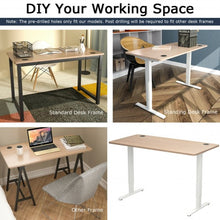 Load image into Gallery viewer, Universal Table Top for Office Relevance Desktop with 2 Cable Holes-Natural
