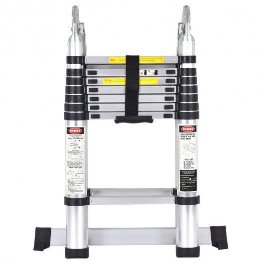 EN131 16.5FT Aluminum Ladder Telescoping Telescopic Extension Tall Multi Purpose