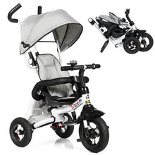 Load image into Gallery viewer, 6-In-1 Kids Baby Stroller Tricycle Detachable Learning Toy Bike-Gray
