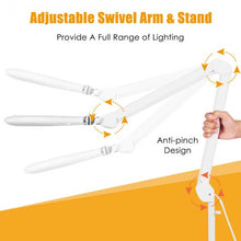 Load image into Gallery viewer, 2-in-1 LED Magnifying Glass Floor Lamp with Rolling Wheel-White
