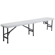 Load image into Gallery viewer, 6&#39; Portable Plastic In / Outdoor Picnic Camping Folding Bench
