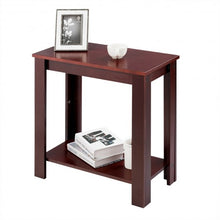 Load image into Gallery viewer, Espresso Wooden Sofa End Table Side Table
