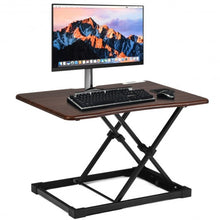 Load image into Gallery viewer, Height Adjustable Standing Computer Desk-Brown
