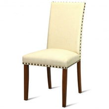 Load image into Gallery viewer, Set of 2 High Back Armless Fabric Dining Chairs
