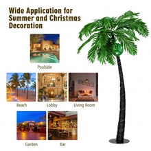 Load image into Gallery viewer, 5 ft Artificial Lighted Palm Tree with LED Lights and Metal Base
