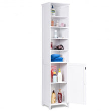 Load image into Gallery viewer, 72&quot; H Bathroom Free Standing Floor Storage Shelving Cabinet

