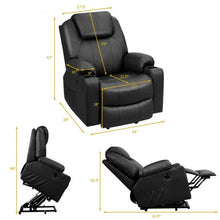 Load image into Gallery viewer, Electric Power Lift Leather Massage Sofa-Black

