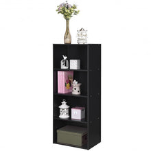Load image into Gallery viewer, 4 Tier Open Shelf  Storage Display Cabinet-Black
