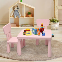 Load image into Gallery viewer, 3-Piece Toddler Multi Activity Play Dining Study Kids Table and Chair Set-Pink
