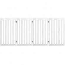 Load image into Gallery viewer, 36&quot; Folding Wooden Freestanding Pet Gate  with 360° Hinge-White
