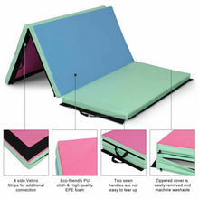 Load image into Gallery viewer, 6&#39; x 4&#39; Tri-Fold Gymnastics Mat Thick Folding Panel-Multicolor
