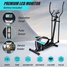 Load image into Gallery viewer, Magnetic Elliptical Machine Cross Trainer with Display Pulse Sensor 8-Level
