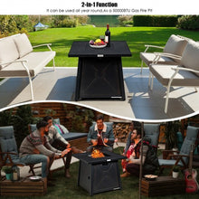 Load image into Gallery viewer, 30� Square Propane Gas Fire Table with Waterproof Cover
