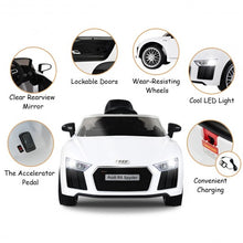 Load image into Gallery viewer, 12 V Audi R8 Spyder Licensed Electric Kids Riding Car-White
