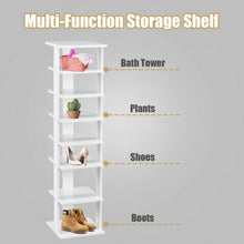 Load image into Gallery viewer, Wooden Shoes Storage Stand 7 Tiers Shoe Rack Organizer Multi-shoe Rack Shoebo
