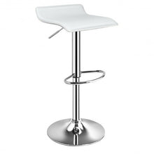 Load image into Gallery viewer, Set of 2 Adjustable PU Leather Backless Bar Stools-White
