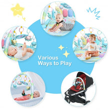 Load image into Gallery viewer, 3 in 1 Fitness Music and Lights Baby Gym Play Mat-Blue

