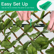 Load image into Gallery viewer, 3 Pcs Retractable Artificial Leaf Faux Ivy Privacy Fence Screen Expandable
