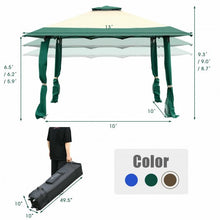Load image into Gallery viewer, 13&#39;x13&#39; Pop Up Canopy Tent Instant Outdoor Folding Canopy Shelter-Green
