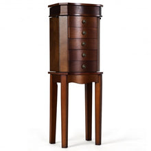 Load image into Gallery viewer, Armoire Storage Jewelry Cabinet with 5 Drawers &amp; Mirror
