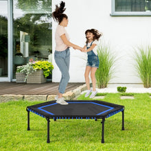 Load image into Gallery viewer, 50&quot; Hexagonal Fitness Trampoline Exercise Rebounder with Pad-Blue
