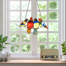 Load image into Gallery viewer, 14.5&quot; Tiffany Glass Birds Window Panel Hangings with Chain
