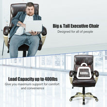 Load image into Gallery viewer, Adjustable Executive Office Recliner Chair with High Back and Lumbar Support-Brown
