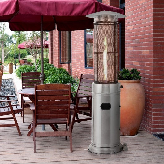41000 BTU Stainless Steel Round Glass Tube Patio Heaters